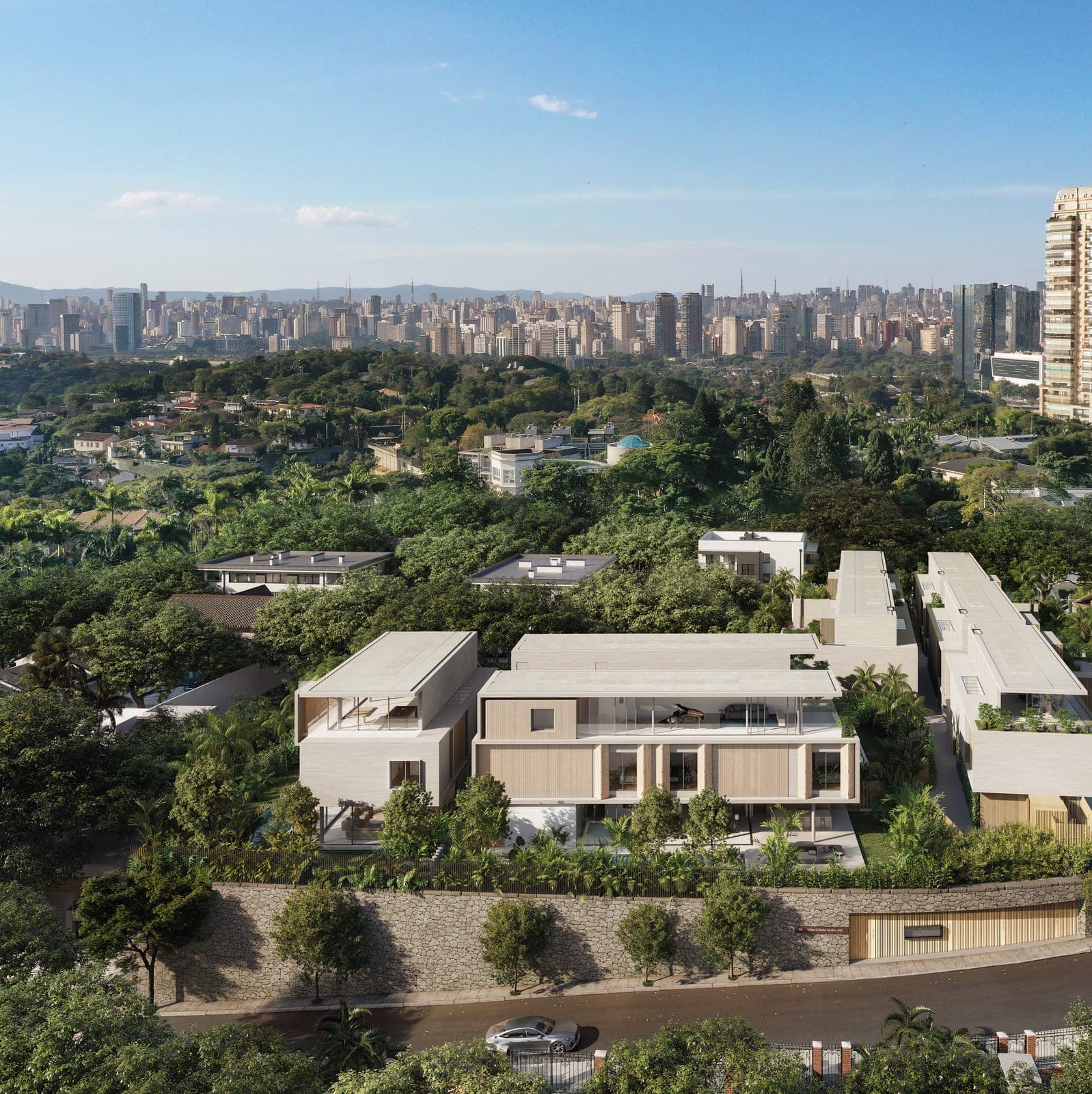 Villas Cidade Jardim, implantação, vista aérea