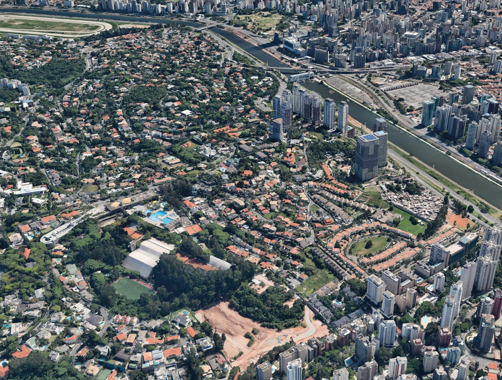 Villas Cidade Jardim, localização, foto aérea